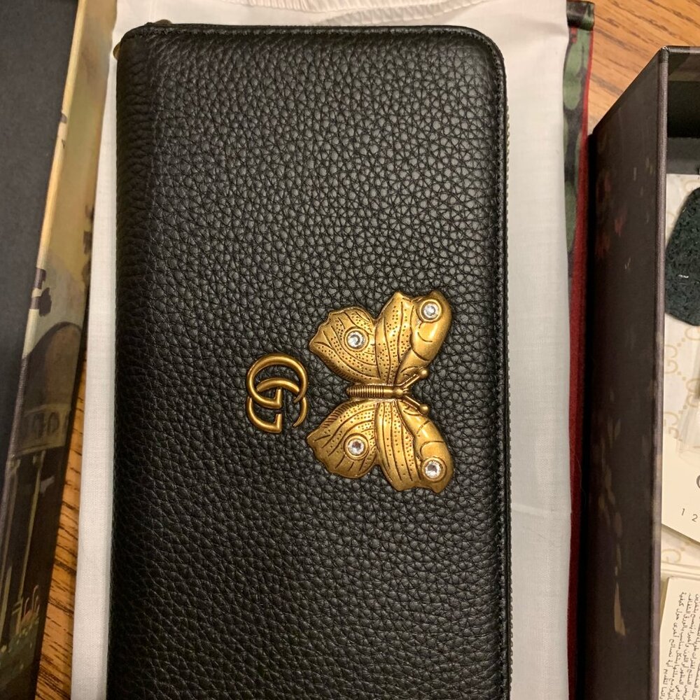 New in box Gucci Marmont long butterfly leather wallet - Picture 6 of 14